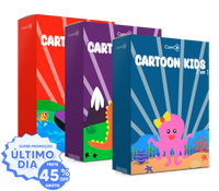 Cartoon Kids 2 em 1 - Pinte e Cola!